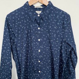 L.L. Bean Wrinkle-Free Women's Dress Shirt Blue